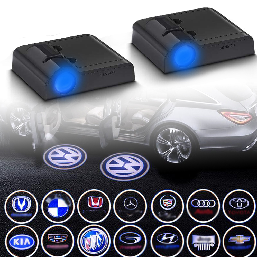 LED Ghost Shadow Courtesy Logo Lights Lamp Suitable For All Models 2pcs Wireless Car Door Projector Logo Lights 