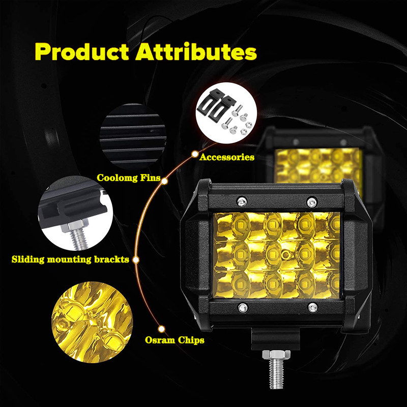 Samlighting Led Driving Light Amber 2 pack